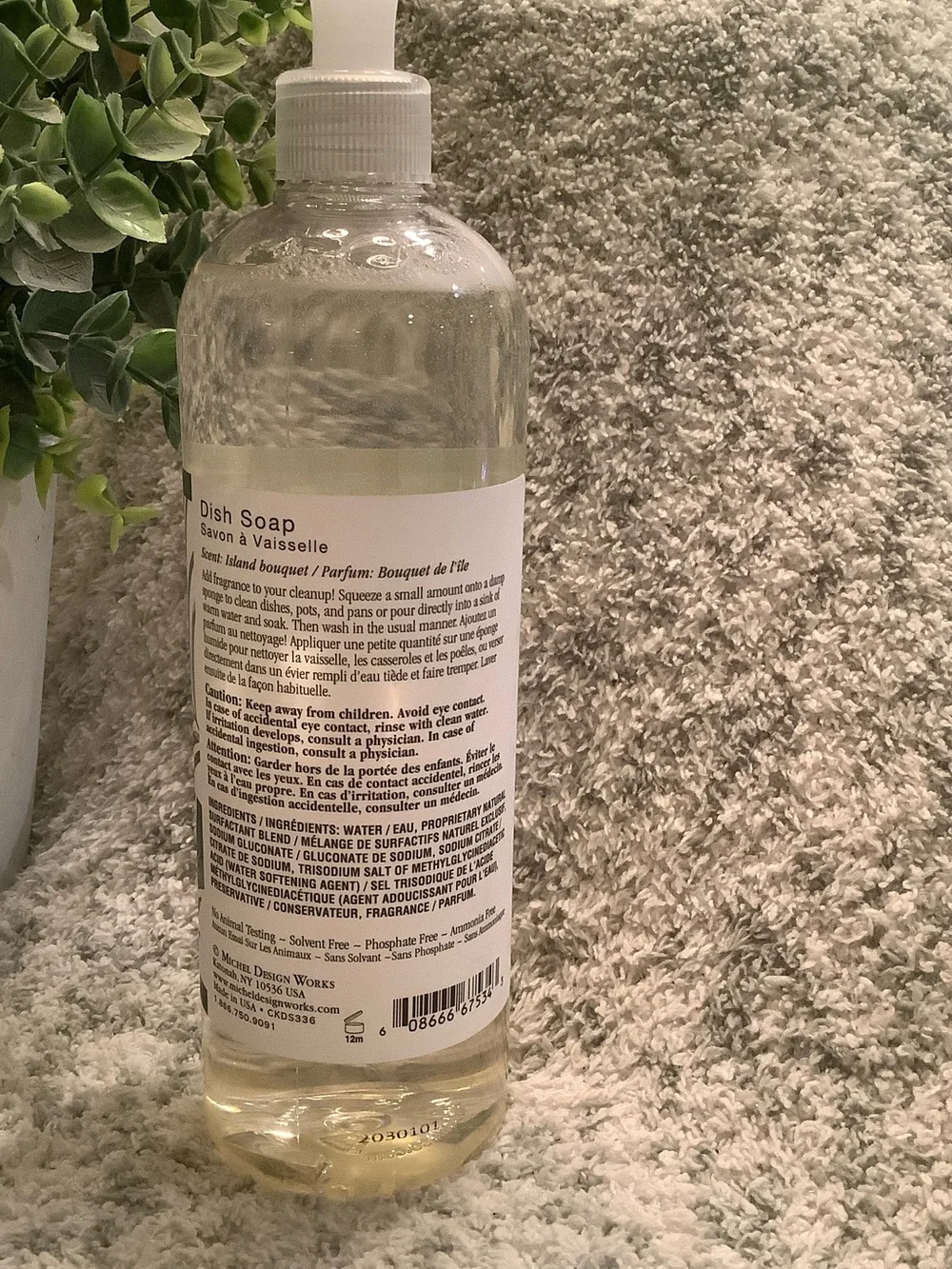 Michel Design Works Palm Breeze Scented dish Soap NWT 16oz